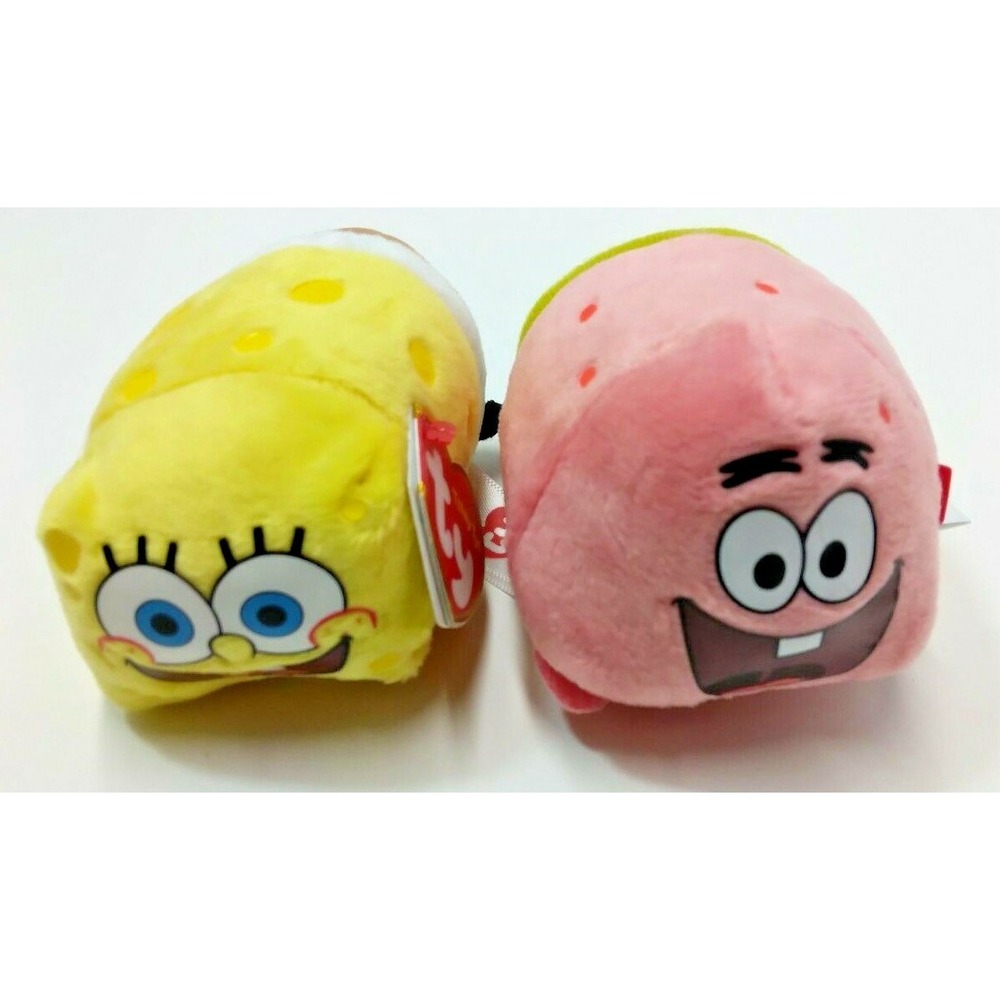 New Nickelodeon Teeny Tys SpongeBob Patrick Plush Stuffed Toys Set Kids Gift